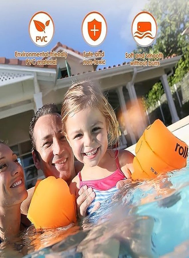 MATSON Inflatable Arm Swimming Floats Bands Floatation Water Wings Swimming Arm Ring Floatie for Children and Adults,Eather Swimming arm Float Band I Pack of 1 Pair - Image 4